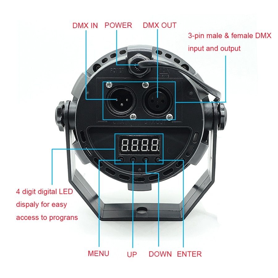 Aluminum LED Par Light 12W RGBW For Home Party IP20