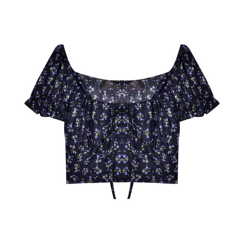 Two-piece puff sleeve shirt