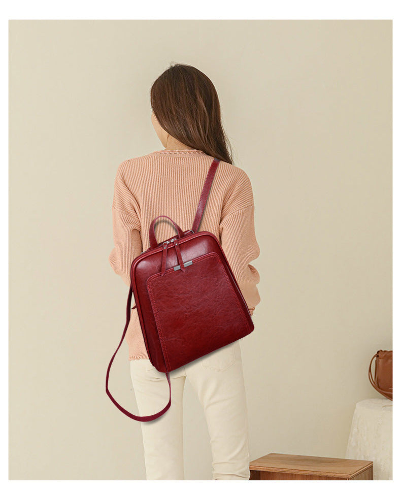 Women's Korean Style Travel Backpack PU Letters Pattern