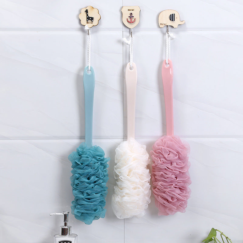 Long Handle Back Scrubber Brush – Soft Mesh Bath & Shower Sponge Brush