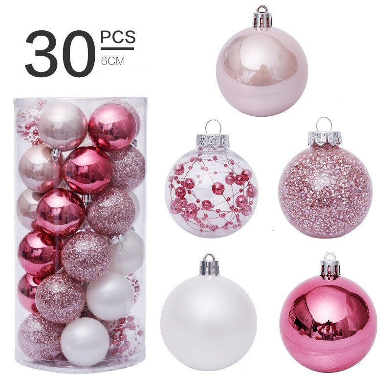 6cm Transparent Christmas Ball Ornaments Set of 30