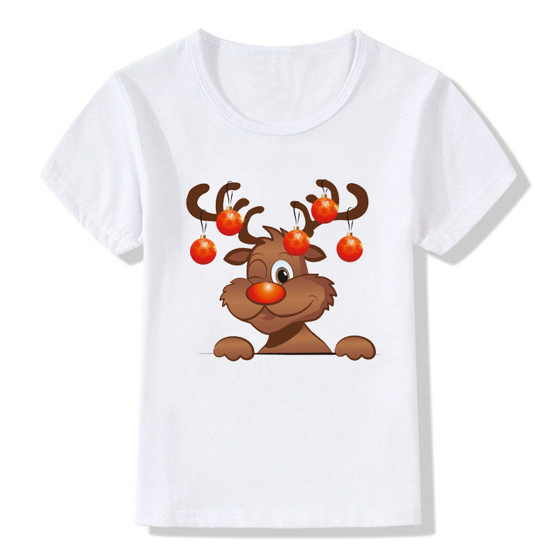 Unisex Cotton Crew Neck Christmas Tee Regular Fit Kids