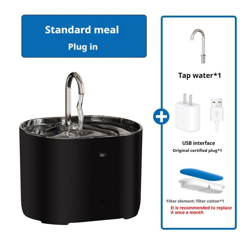 Pet Water Dispenser Loop Filter Smart Cat Water Feeder Alloy Fountain