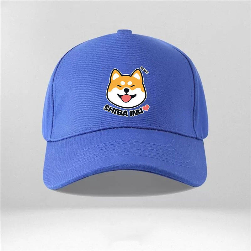 Cartoon Dog Shiba Inu Couple Peaked Cap for Men and Women – New Trendy Adjustable Hat