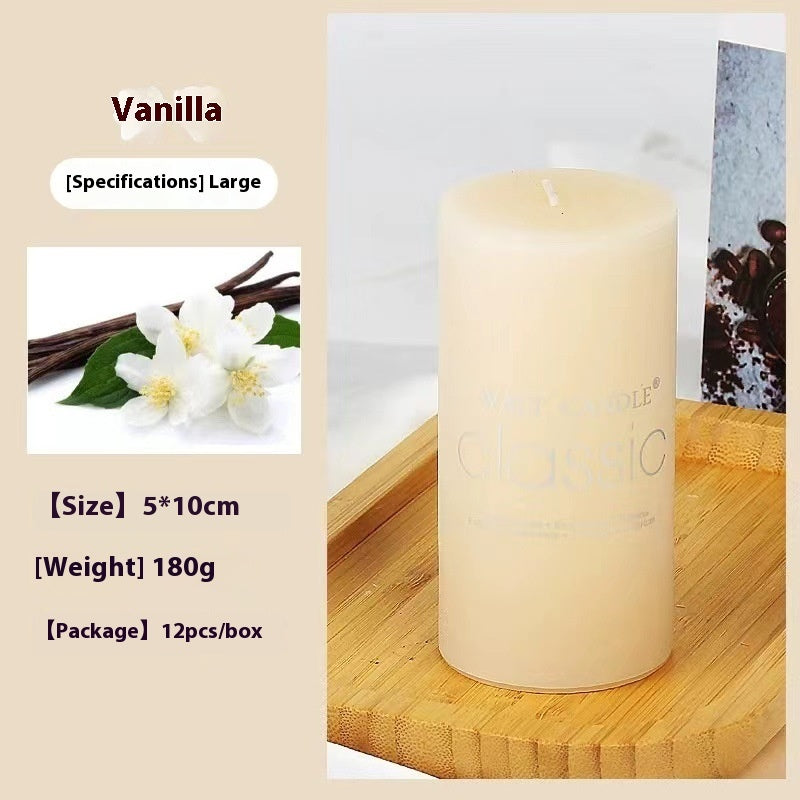 Cylindrical Aromatherapy Candles Smokeless Colorful Scented Candle with Brilliant Fragrance
