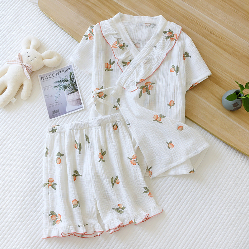 Women's Short-sleeved Cotton Thin Homewear Suit