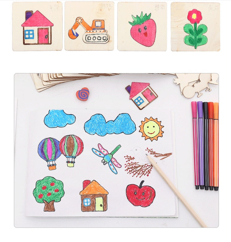 Children’s Painting Template Drawing Tools Set – Creative Stencil Kit