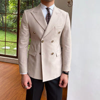 Apricot Double Breasted Suit