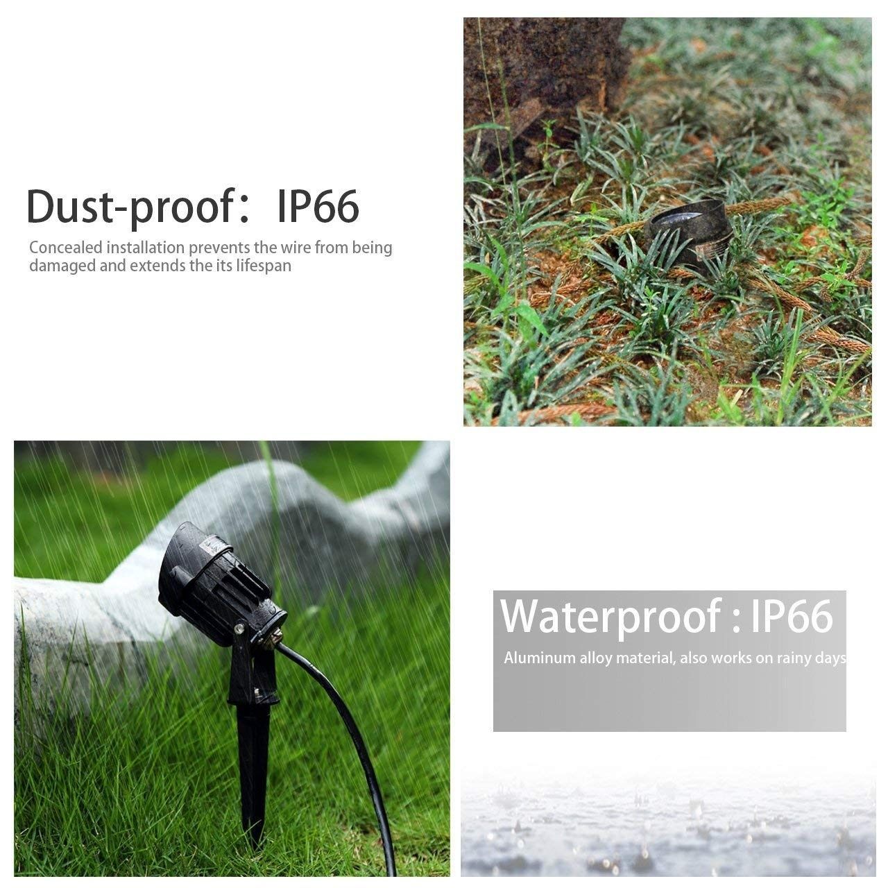Stainless Steel RGB Lawn Lamp IP65 Outdoor Floodlight