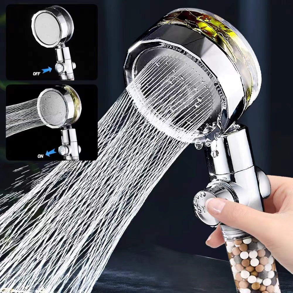Household Turbine Tricolor Filter Ball – Supercharged Shower Head
