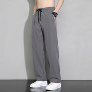 Men’s Straight Draping Elastic Waist Quick-Dry Casual Pants