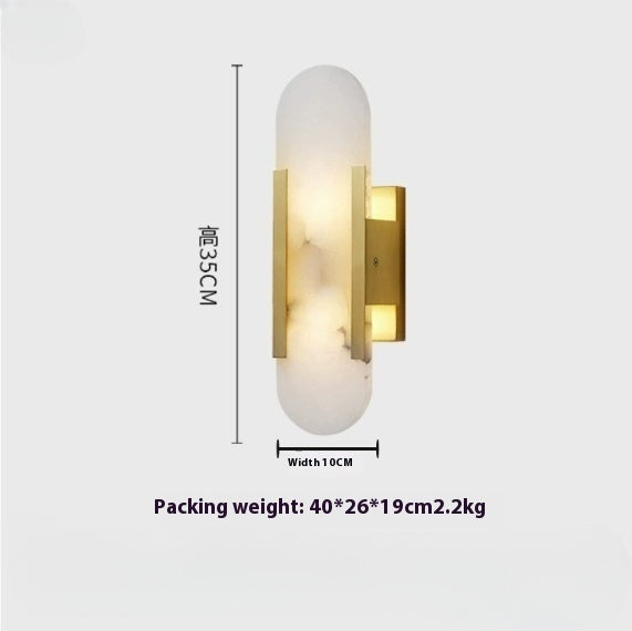 Light Luxury Background Wall Marble Wall Lamp
