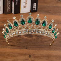 H032 Gold Green Crown