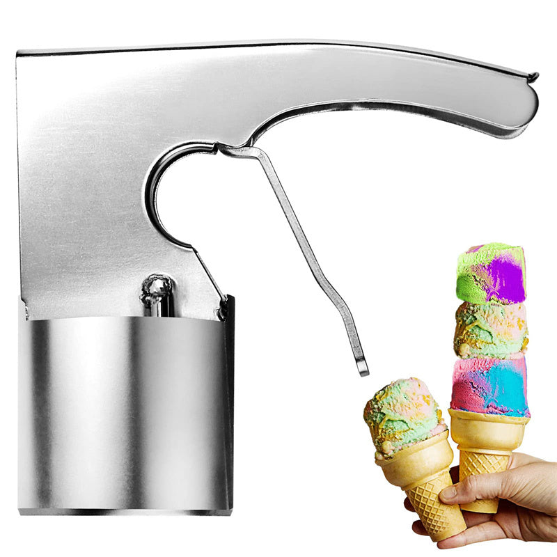 Old-Fashioned Big Ice Cream Scoop with Spring Trigger – Easy-Clean, Heavy-Duty Kitchen Gadget