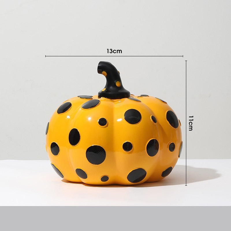 Nordic Polka Dot Pumpkin Ornament