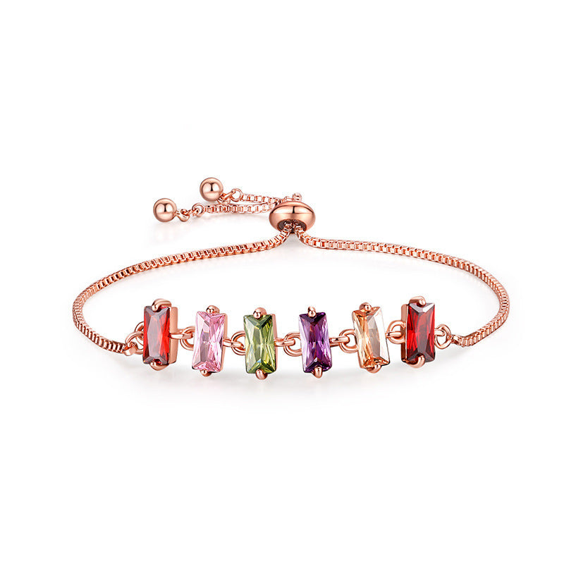 Fashion Simple Inlaid Zircon Bracelet For Women