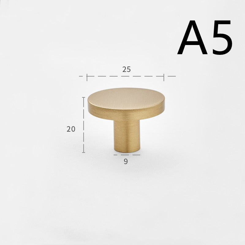 Pure Copper Cabinet Door Handle Golden Light Luxury Brass Handle