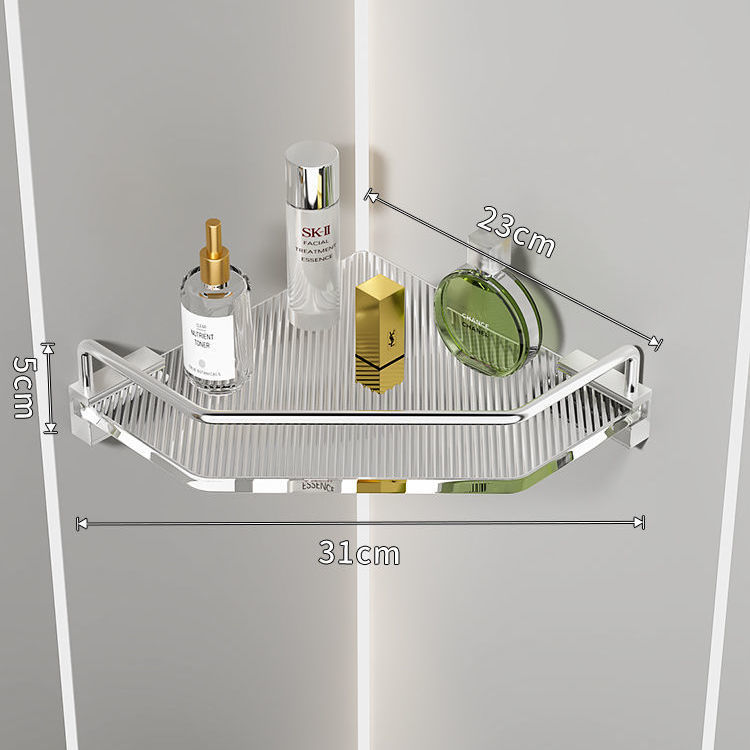 Clear Acrylic Bathroom Shelves – Wall-Mounted Floating Organizer