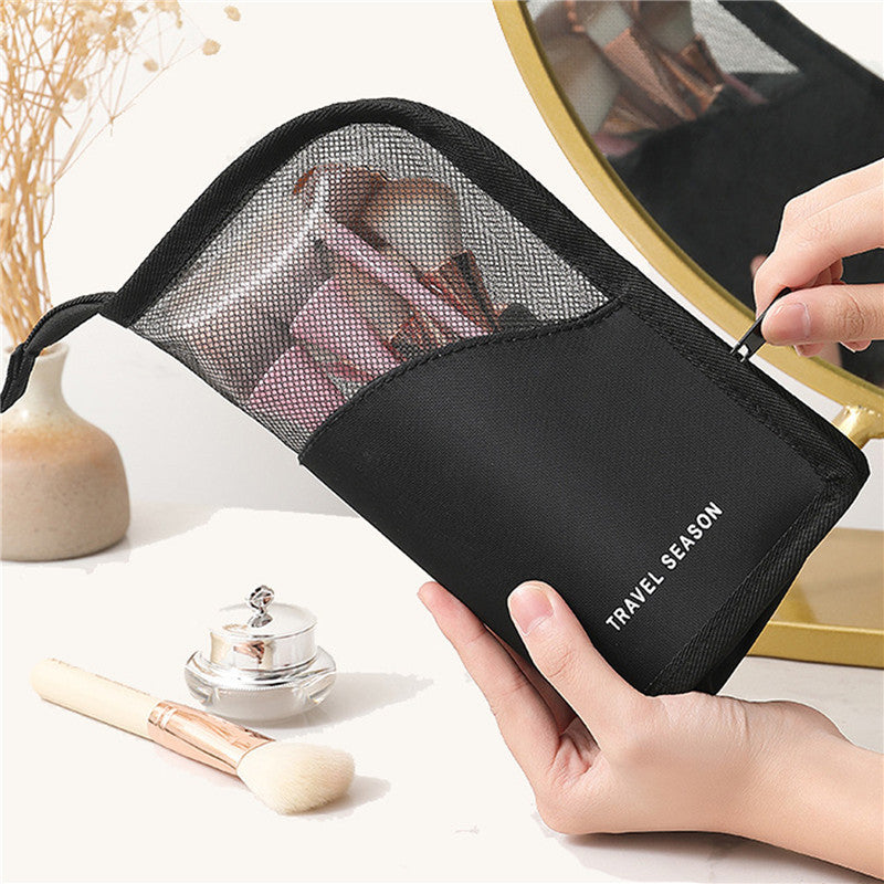 Makeup Brush Case – Waterproof Travel Holder Cup with Zipper, Stand & Foldable Design