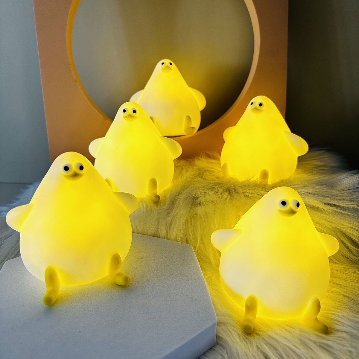 Silicone Cartoon Sea Gull Night Light USB Rechargeable Kids