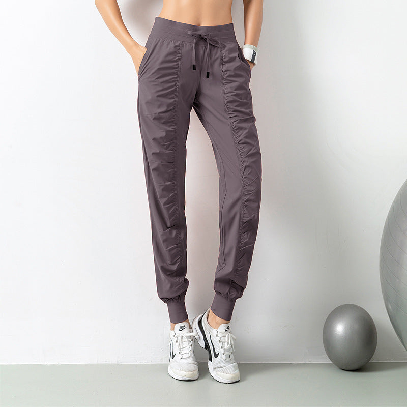 Solid Color Nylon Fashion Pants – Simple Style, Comfortable Everyday Wear