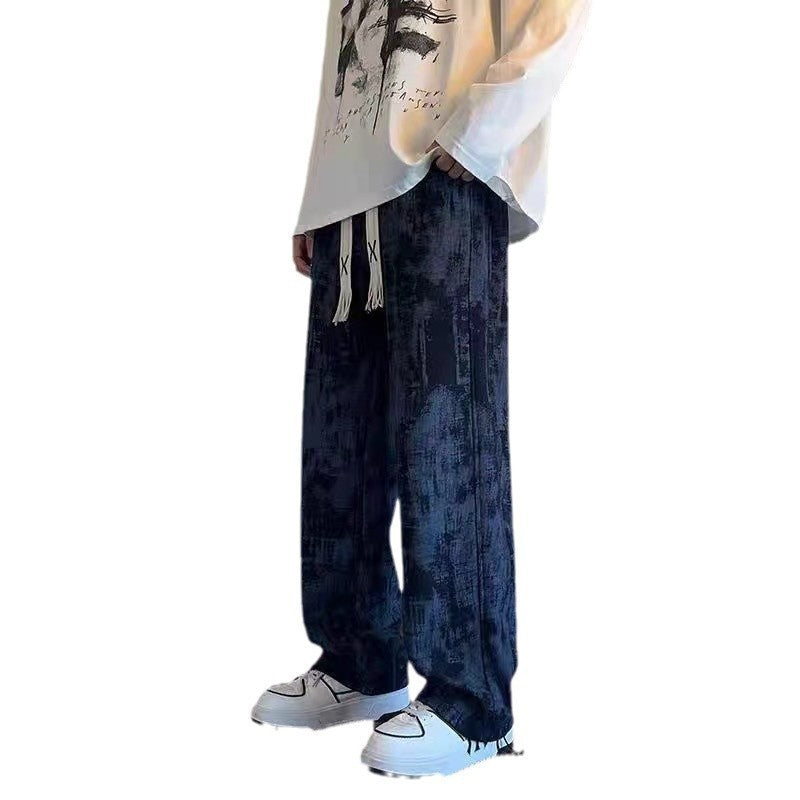 Men’s Autumn American Style Tie-Dye Draped Pants