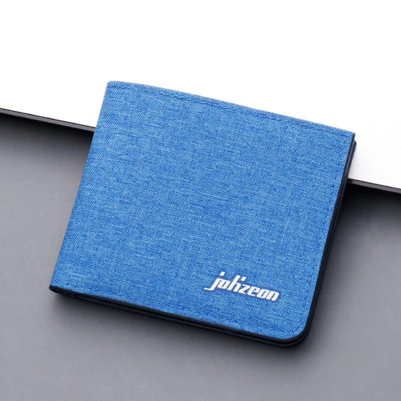 Men's Canvas Leather Money Clip Card Holder Slim Solid