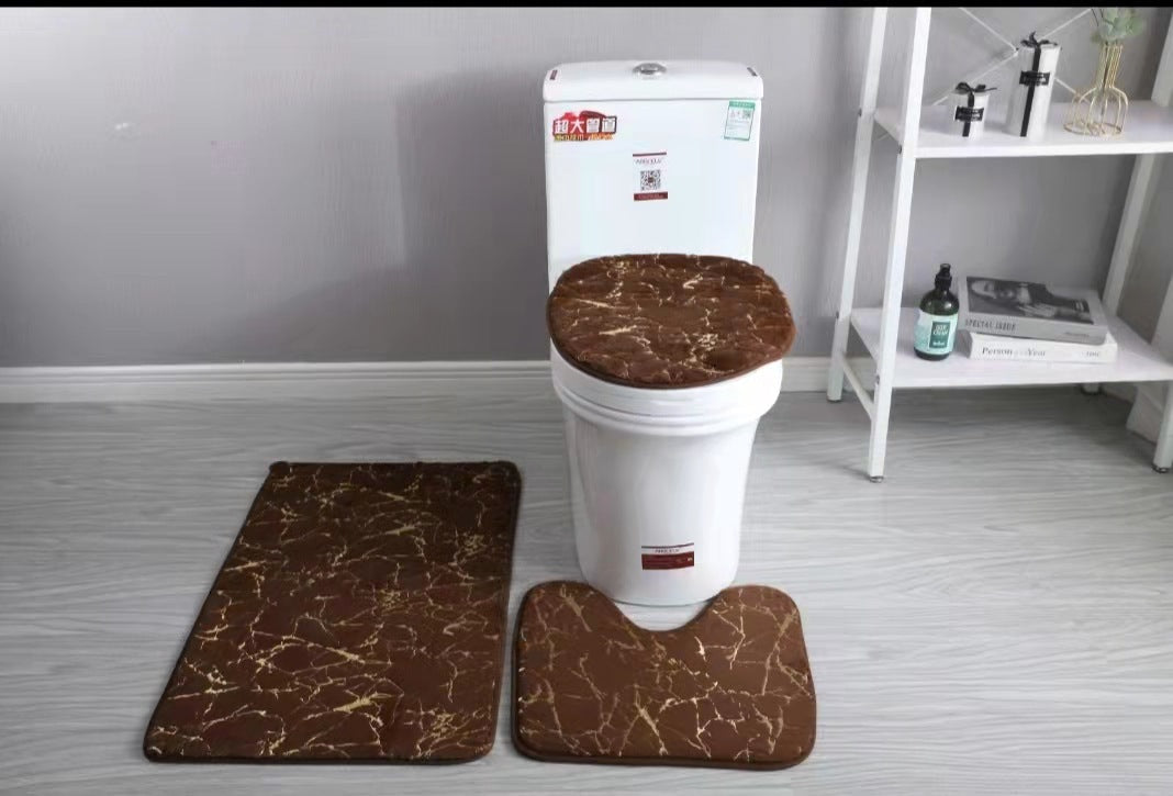 Three-Piece Toilet Set – Bathroom Mats Collection