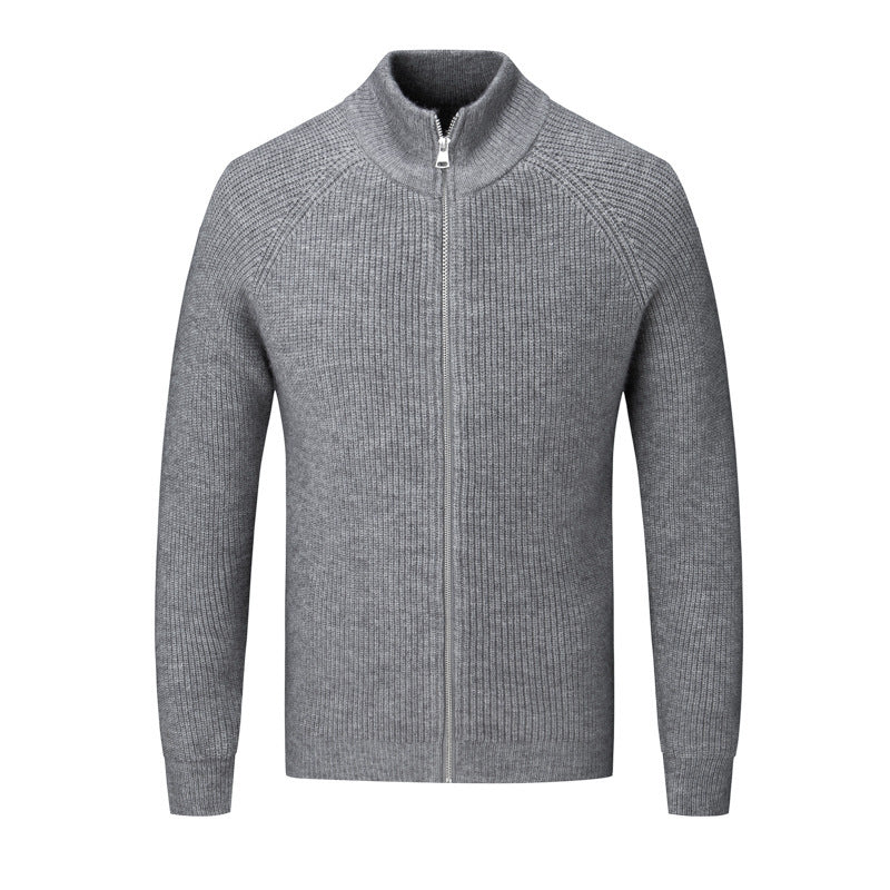FallWinter Hot-selling Long Zipper Knitted Cardigan Men's Casual All-matching