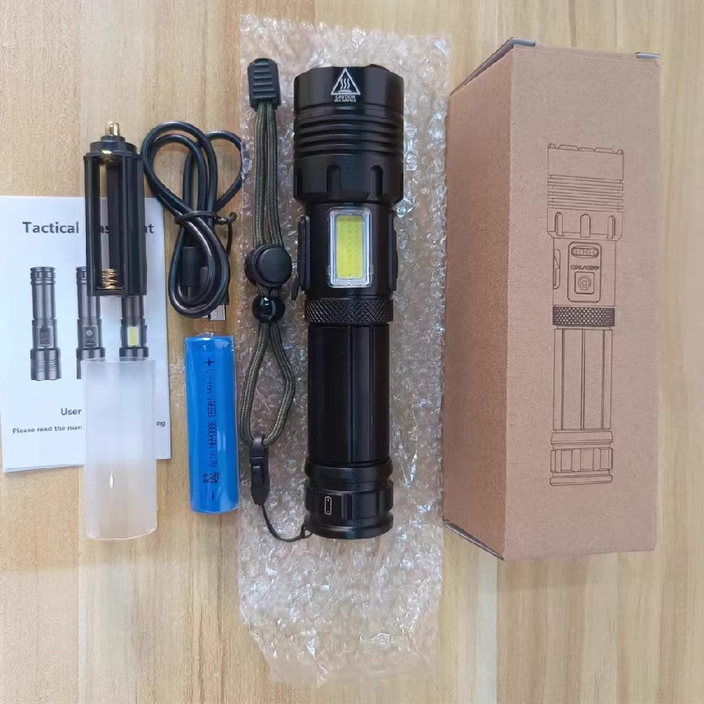 Strong Light Flashlight Outdoor Camping Emergency Rechargeable