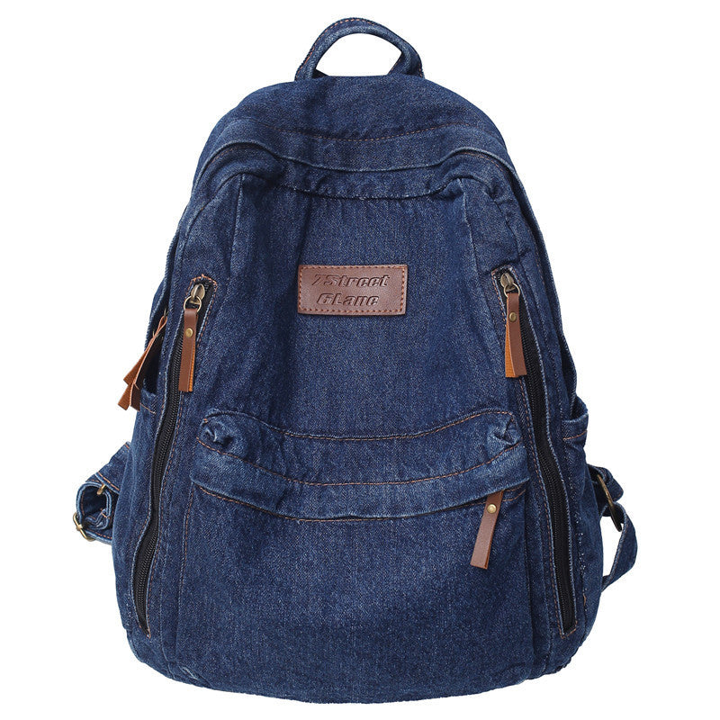 New Fashion Large Capacity Denim Backpack Women