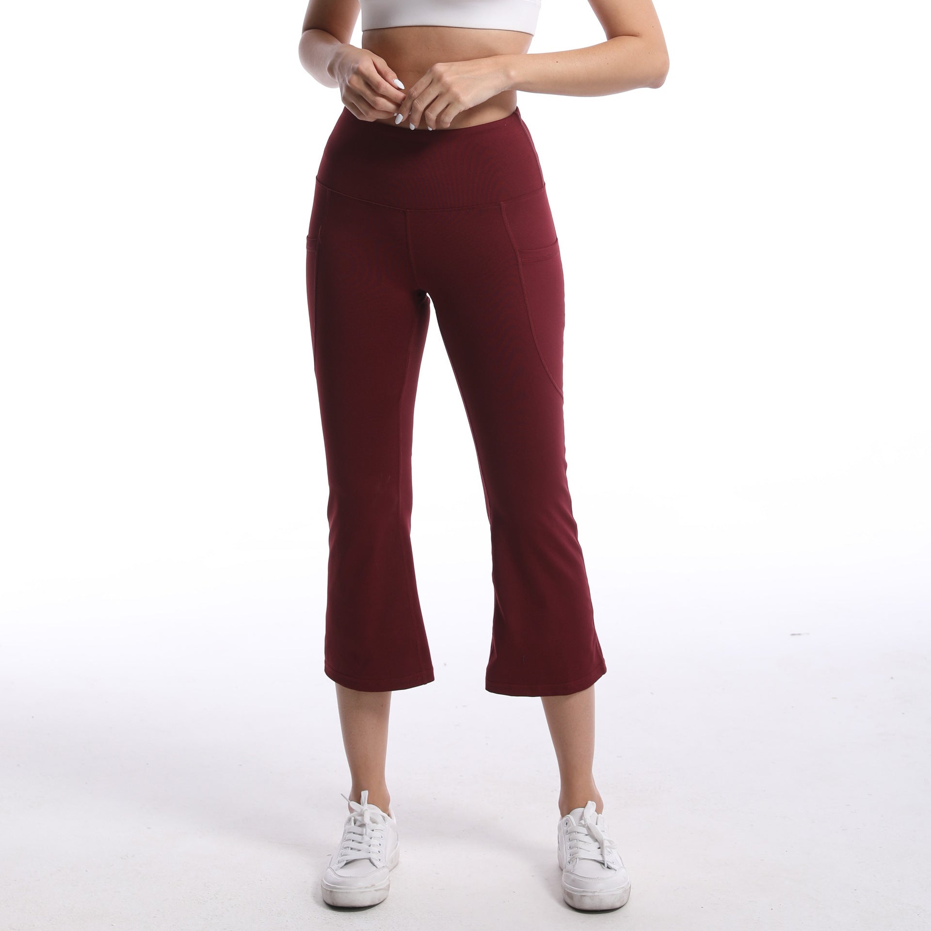 Breathable Sports Pants – Loose Fit Polyester Spandex Cropped Workout Joggers