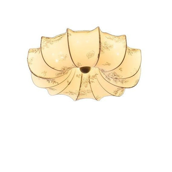 French Retro Bedroom Printed Ceiling Lamp