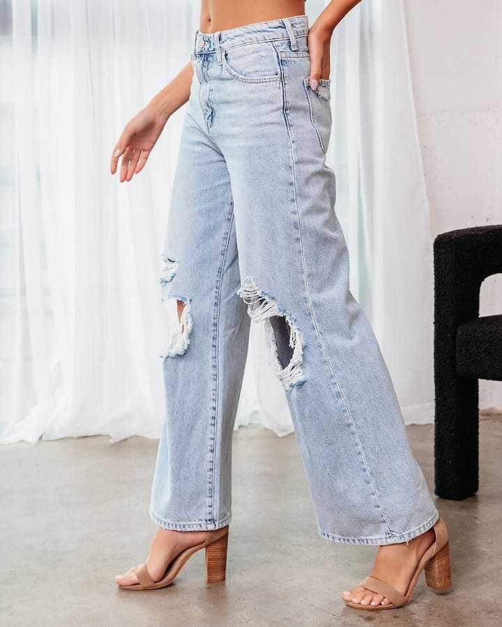 Ripped Slimming Jeans for Women – Skinny Fit Distressed Denim Pants