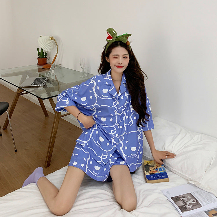 Cute Bear Korean Style Homewear Suit