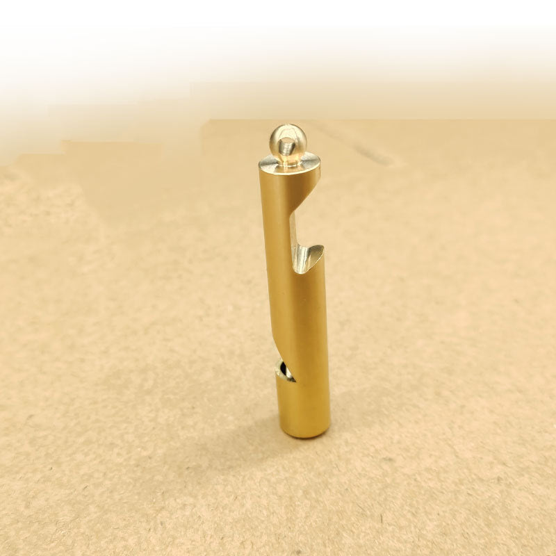 Outdoor Metal Brass Whistle Keychain Pendant