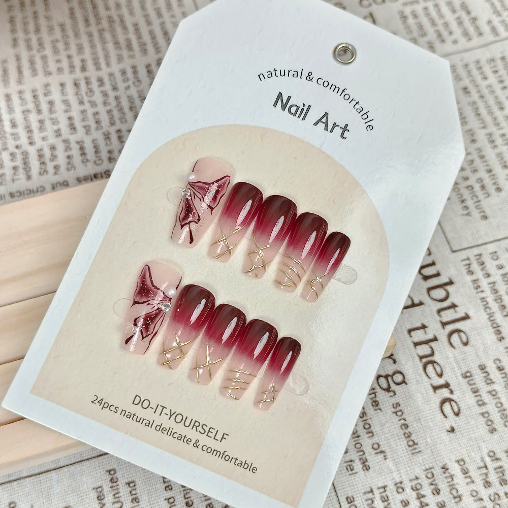 Hand Worn Nail Piece In China-Chic Red In The Year Of The Snake