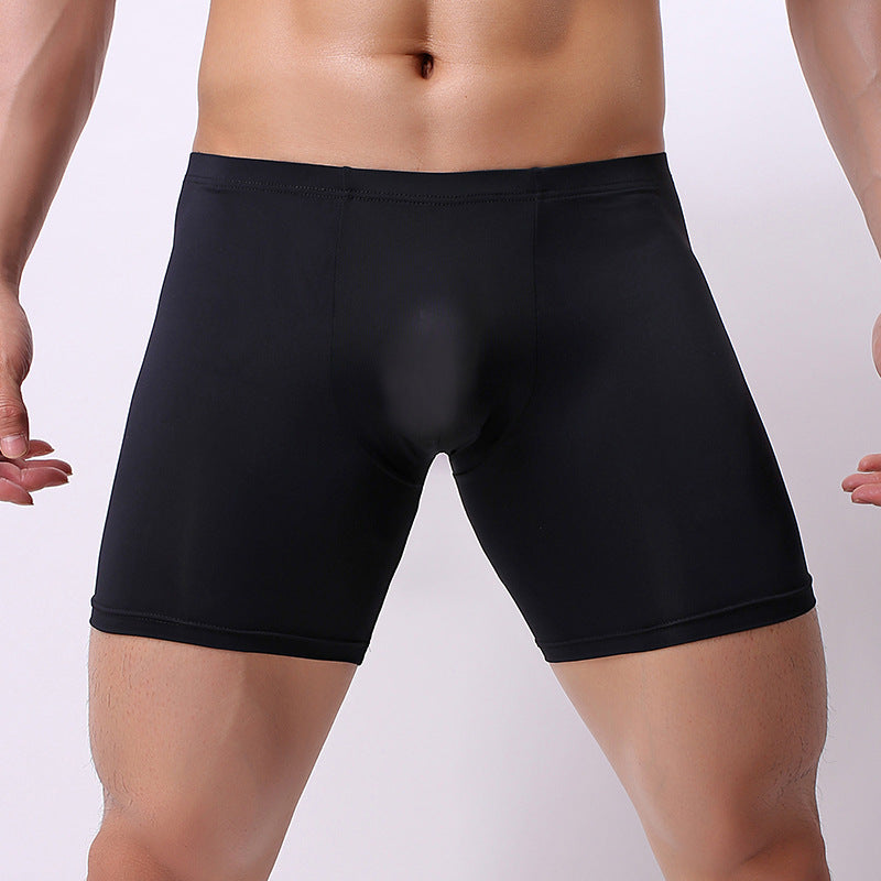 Men's Ice Silk Underwear Lengthened Boxers