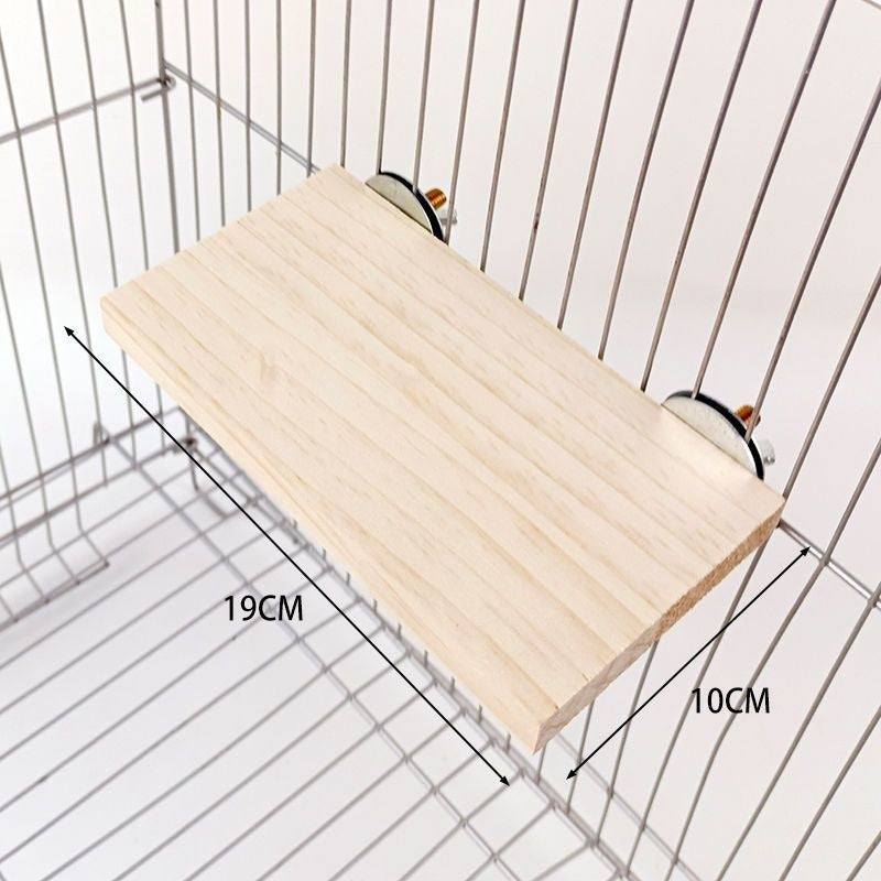 Solid Wood Jumping Platform – Bird Cage Standing Board Toy