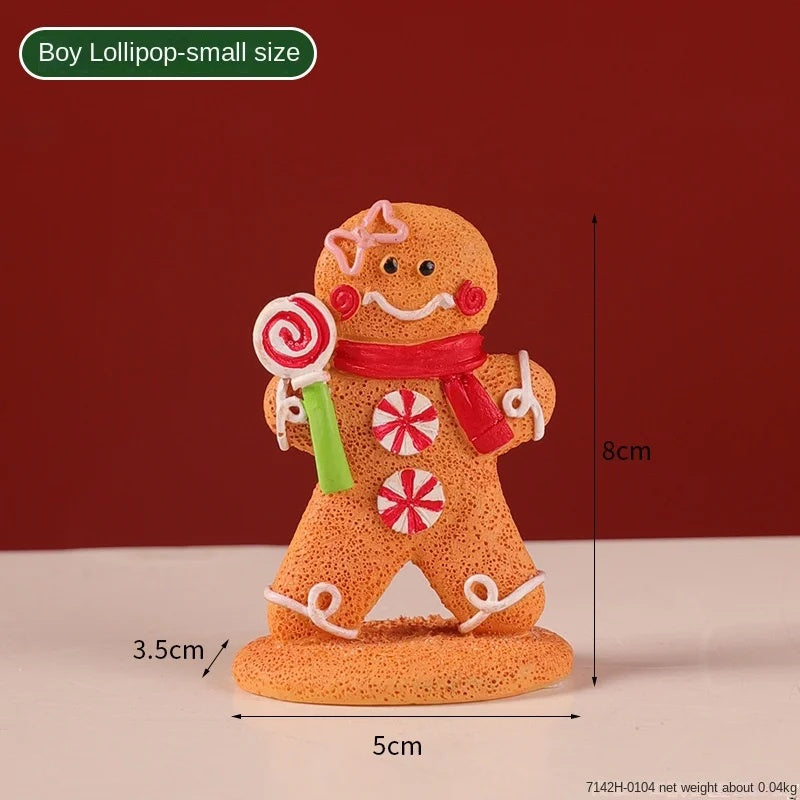 New Christmas Gingerbread Man Decoration Creative Cartoon Gingerbread Man Christmas Atmosphere Layout Decorative Small Ornaments