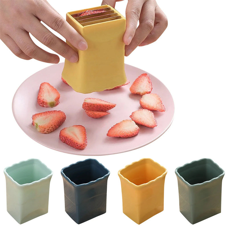 Stainless Steel Cup Slicer – Multi-purpose Fruit, Egg, and Vegetable Cutter