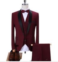 Red threepiece suit