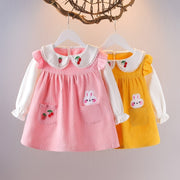 Autumn Dress Fashion All-match Cherry Cartoon Pattern
