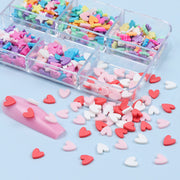 Small 6-grid Boxed Holiday Manicure Polymer Clay Ornament