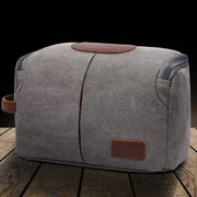 Medium Canvas Bag with Crazy Horse Leather – Durable, Wear-Resistant