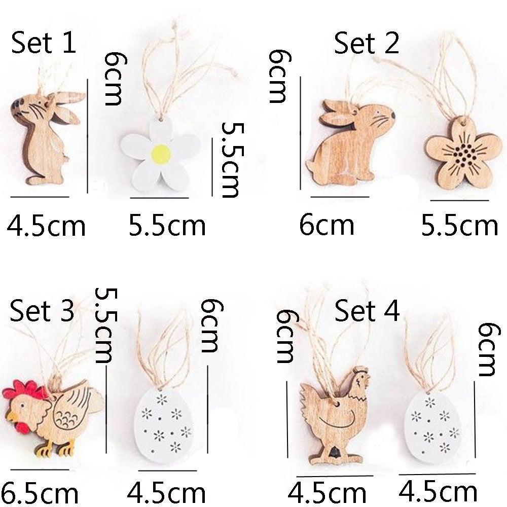Easter Wooden Decorative Pendant Decorations – Holiday, DIY Crafts, and Home Decor