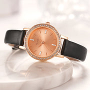 Women’s Fashion Diamond Quartz Watch with World Time