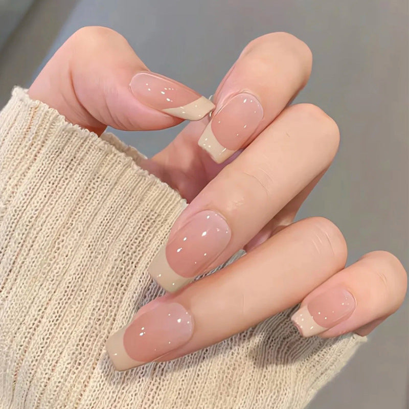 Women's Simple French White Edge Nail Sticker