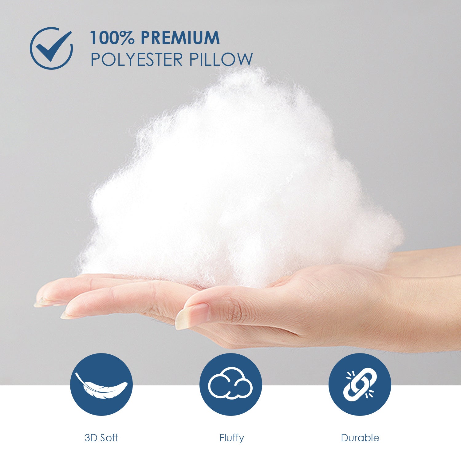 White Square Pillow Two Bubble Bags Suitable For Bed Cushions,  Sofa Cushions, Garden Cushions, Cushion Core, Breathable,  Hand Washable, OKO-100 Certified