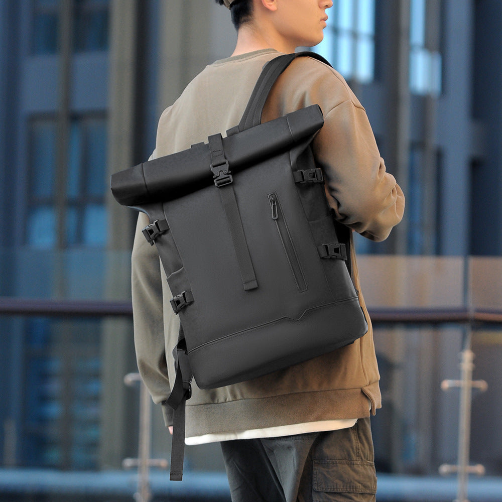 Unisex Business Casual Travel Backpack Waterproof Fabric